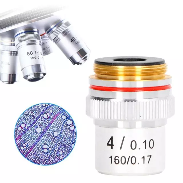 Achromatic 4X Silver Microscope Lens for Microscope