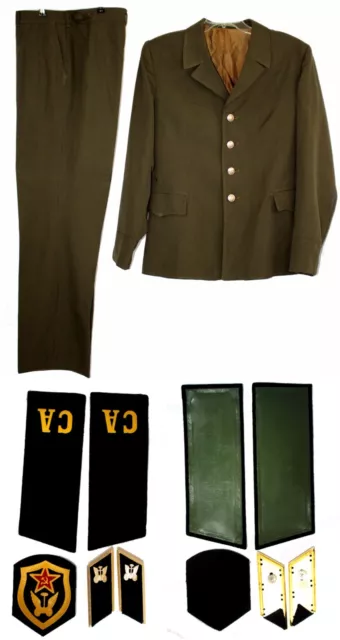 Original USSR Army Soldier Parade Uniform and Unattached Set of Accessories #29A