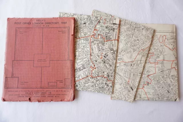 1968 Kellys Post Karte von London x3 mit Bahnhöfen