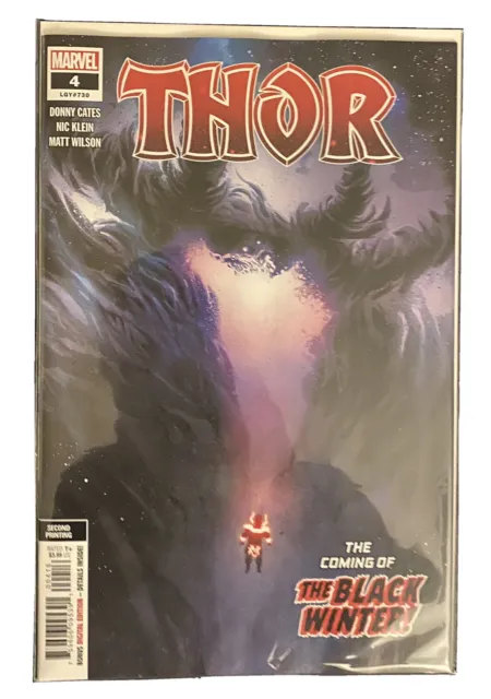 Thor #4 2Nd Printing Variant (Nm) Marvel 2020 -Klein/Cates! Black Winter!🔥