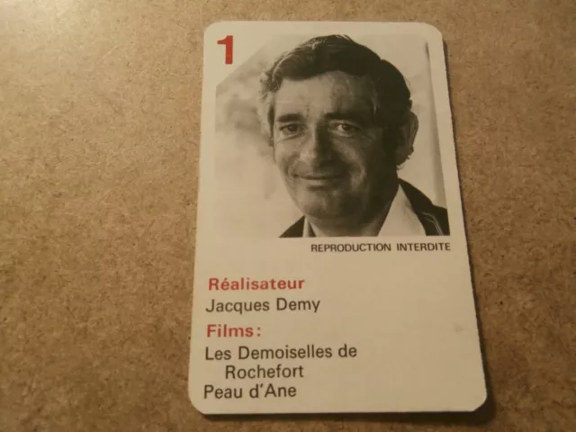 JACQUES DEMY, RARE VINTAGE 70s "ROOKIE" CARD, COLLECTOR (JT29)