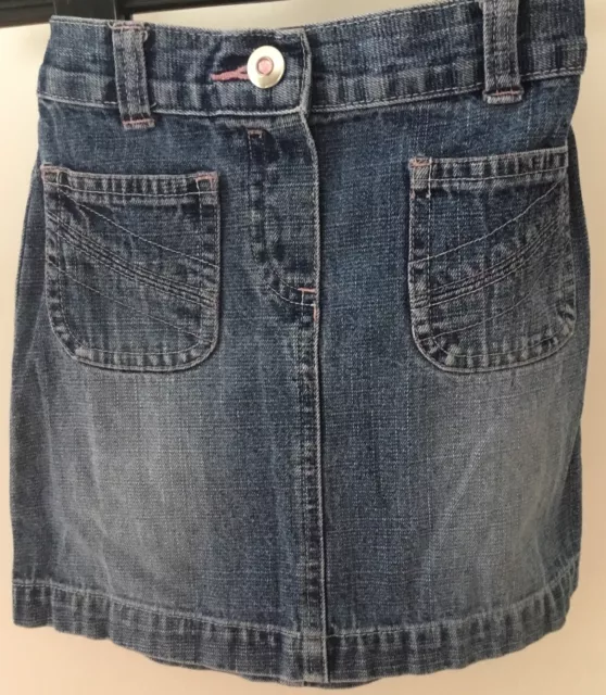 Girls age 4 years Adams blue denim skirt with front pockets