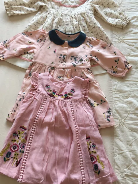 Various Brands Beautiful Dresses X 3 Baby Girls Size 3-6 Mth - New (other)