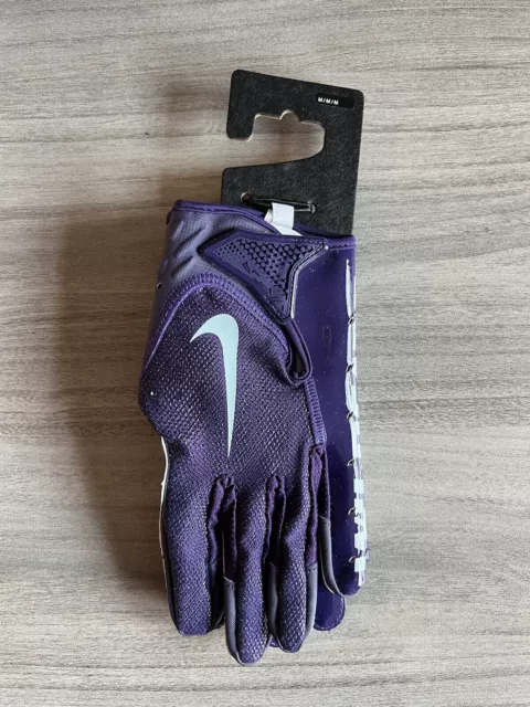 Nike NCAA LSU Tigers Vapor Jet Purple Gold Football Gloves Adult Sz Medium  RARE!