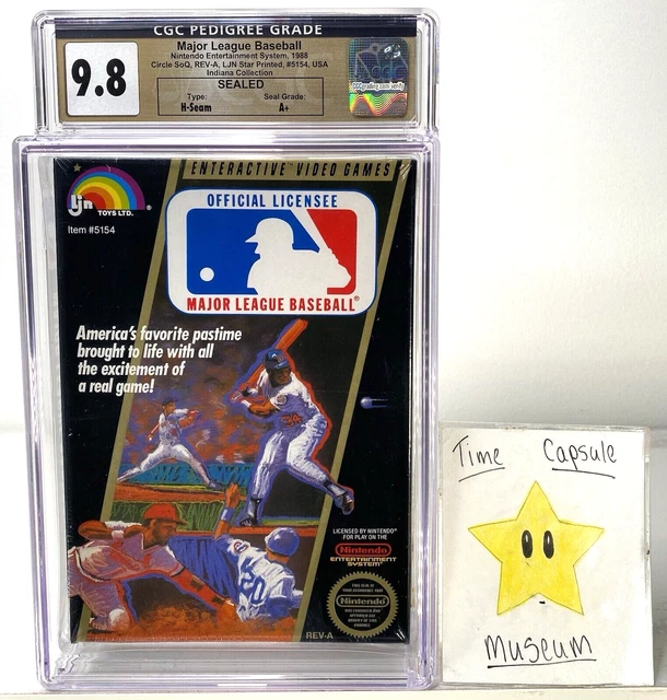 Major League Baseball MLB 1st Print Nintendo NES New 1988 Sealed CGC 9.8 TOP POP