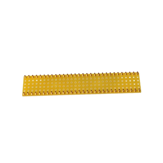 1pc 60lug Pins Fiberglass Turret Tag Board 2 Rows Terminal Strip Tube Parts Gold