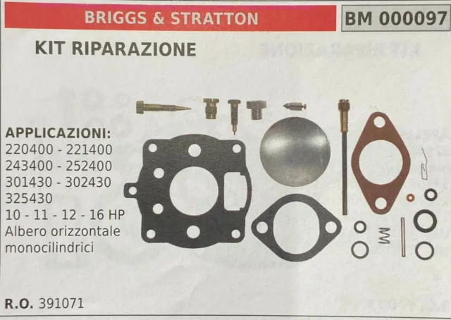 Membrana/Kit Riparazione Briggs & Stratton Bm000097