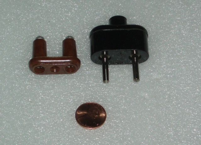 AMECO® AC-1 Morse key set of male and female  connector NOS Military surplus