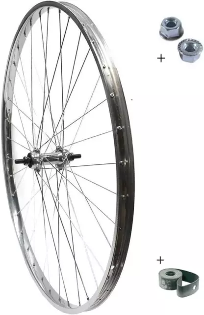 Ruota/Cerchio Anteriore 26" X 1. 3/8 Bici Attacco Standard Alluminio/Acciaio