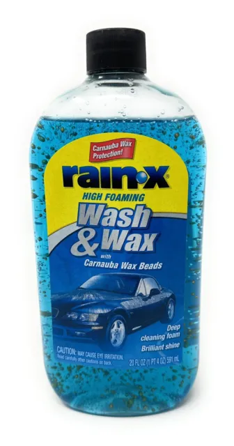 Rain-X High Foaming Wash & Wax With Carnauba Wax Beads 20 oz Rain X