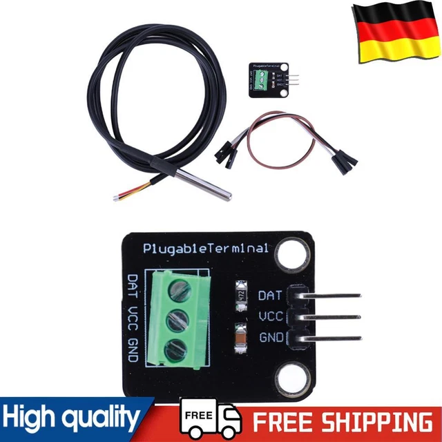 DS18B20 TEMPERATURE SENSOR Plugable Terminal Adapter Temperature Sensor ...