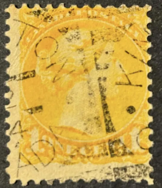 Briefmarke Canada Postege - 1 Cent gelbe Queen Victoria