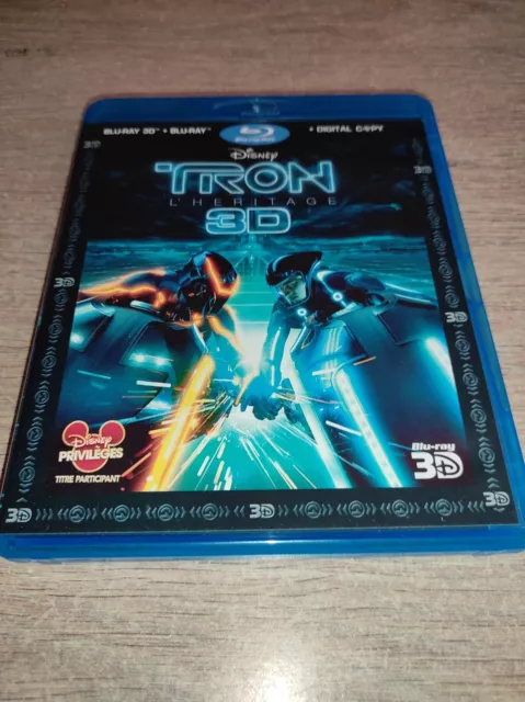 BLU RAY 3D + BLU RAY + COPY DIGITAL TRON l'heritage disney VERSION FRANÇAISE