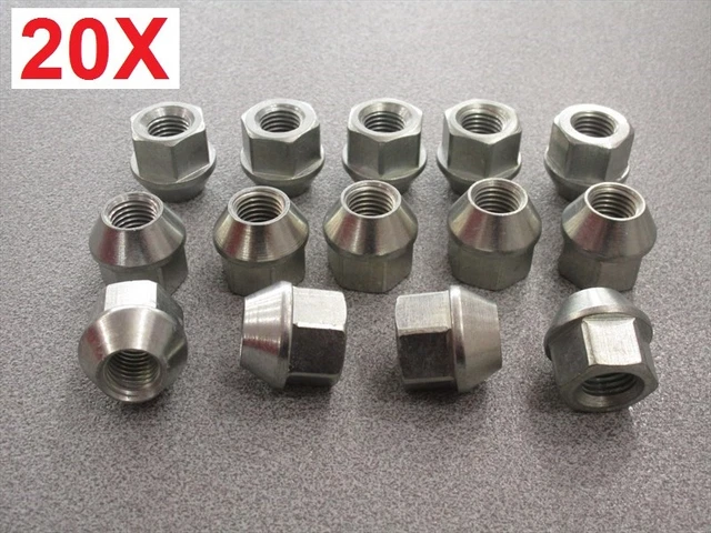Lot 20 Boulons De Roue M14x1.5x40mm Siège Sphérique R13 – Pour Épaississeurs Voie Audi VW