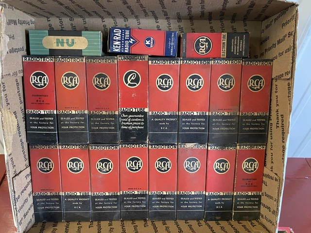 1930 'S 1940 's 1950 'S RCA NU KEN-RAD RADIO TUBE ASSORTED PARTS LOT (33) PIECES 2