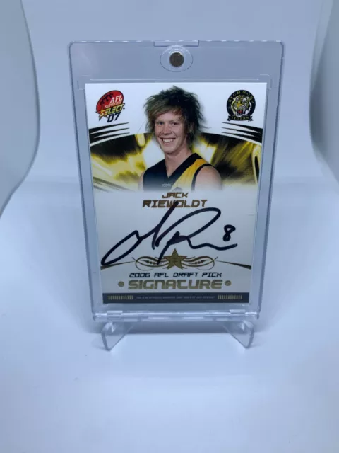 2007 Afl Select Draft Pick Signature Jack Riewoldt Richmond