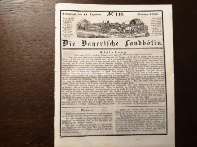 1841 Landbötin 148 München Bayrische Landbötin