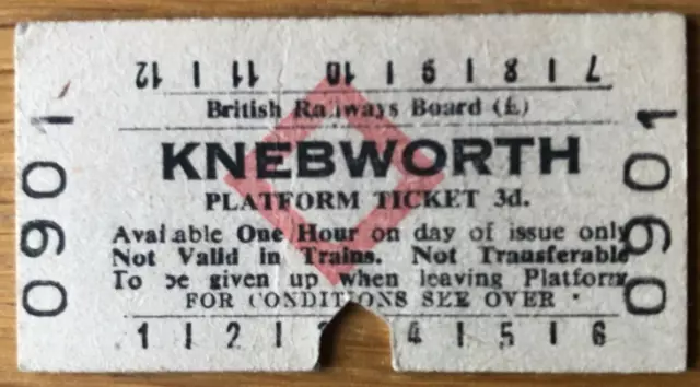 Brb [E] Red Diamond Edmondson Platform Ticket 0901 Knebworth
