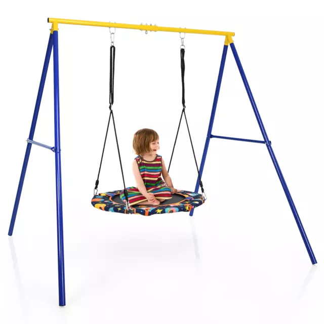 Swing Stand Metal Hammock A-Frame Heavy Duty Outdoor Yard Garden Kids Toy