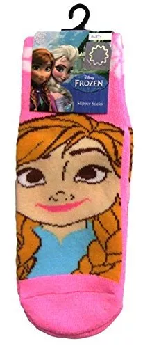 Frozen Girls Slipper Socks Elsa and Anna 2 Pack NEW