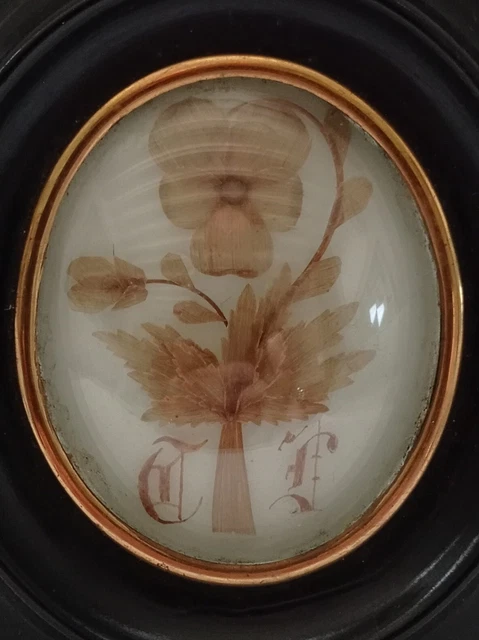 Broche De Deuil Reliquaire Ancienne - Or 18 Carats émail Et Cheveux - Époque Napoléon III