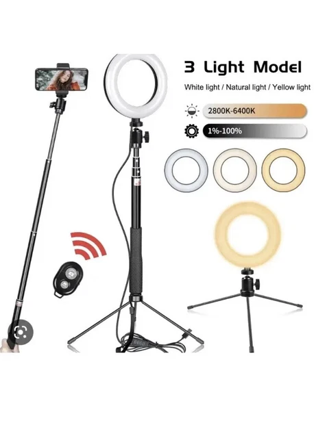 Luz anillo regulable de doble temperatura kshioe 6 pulgadas