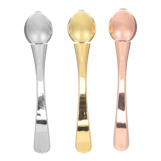 3 Pcs Augencremestift Gesichtsrolle Tragbarer Augenroller Augenschutz Metall