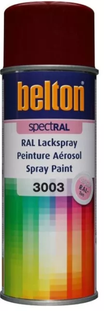 Peinture aérosol RAL 3003 Rouge rubis brillant 400ML SPECTRAL BELTON