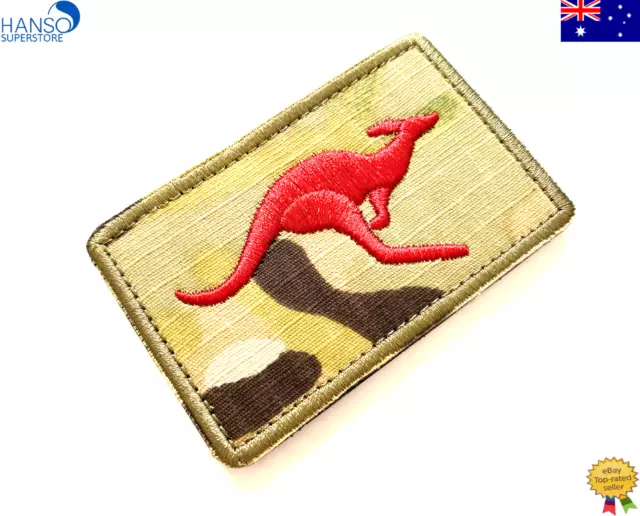 Australian Kangaroo Camo Tactical Military Patch - Hook & Loop - 8x5cm - AU Ship