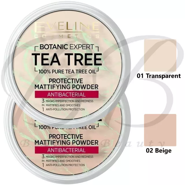 EVELINE Botanic Expert Tea Tree Antibacterial Mattifying Powder *CHOOSE SHADE*