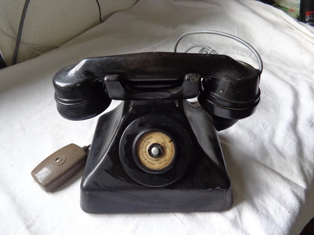 GENUINE VINTAGE HEAVY Weight GEC Bakelite Telephone - Spares or Repairs ...