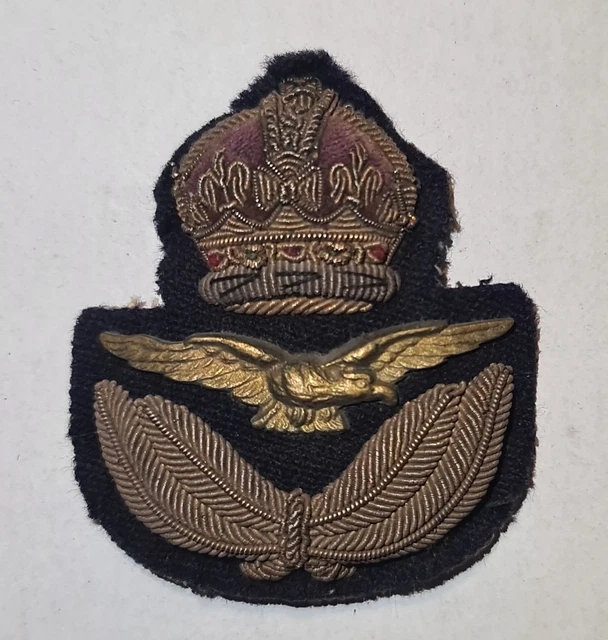 Ww2 Raaf Cap WW2 ROYAL AIR Force RAF RCAF RAAF RNZAF Officers Peaked Cap Badge £29. ...