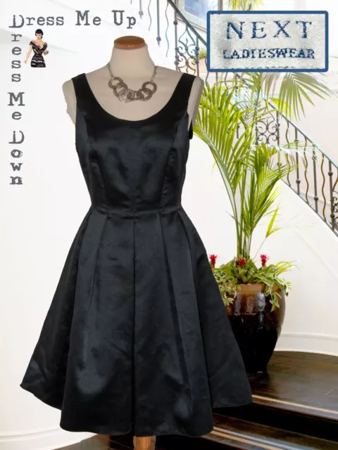 NEXT Very 50s Audrey Hepburn Black Prom Dress Cocktail Size 12 PERFECT