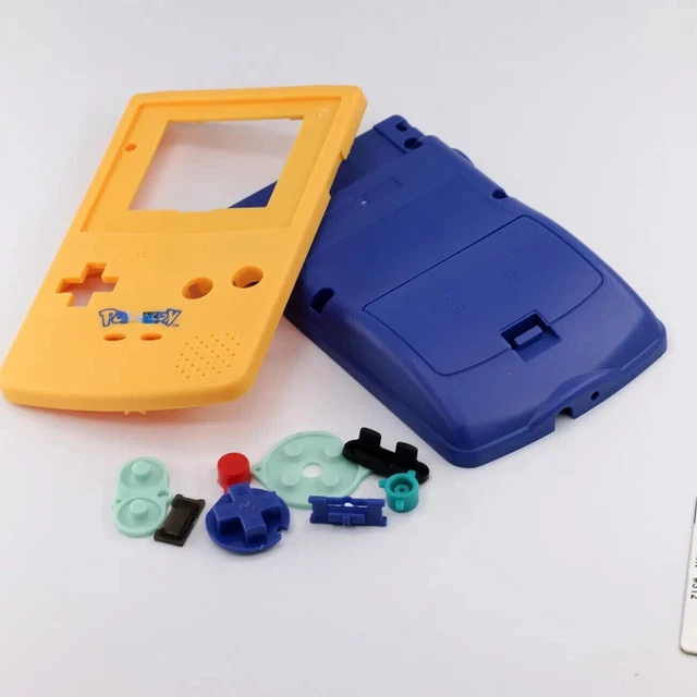 Custodia E Pellicola Lenti Gialla Per Game Boy Color GBC - Kit Ricambio Con Coperchio Batteria