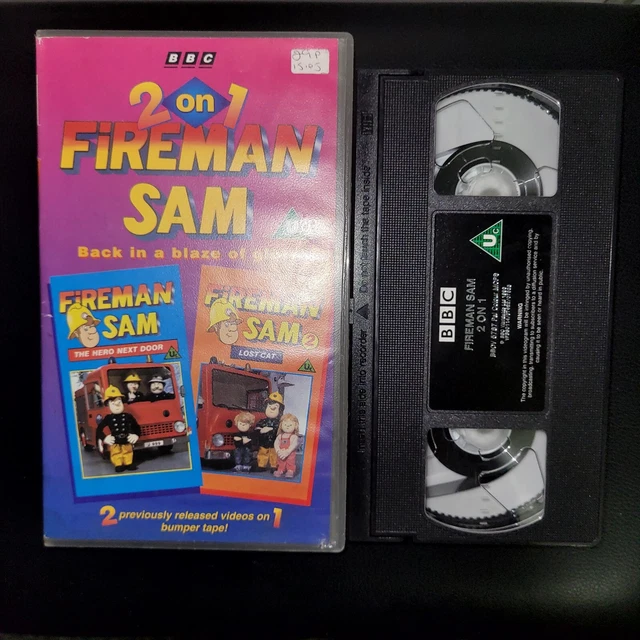 FIREMAN SAM 2 On 1 The Hero Next Door Lost Cat VHS Video Tape 1996 fireman-sam-2-on-1-the-hero-next-door-lost-cat-vhs-video-tape-1996