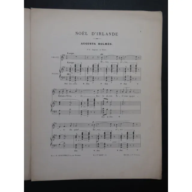 HOLMÈS Augusta Noël d'Irlande Chant Piano ca1897 3