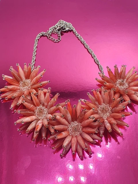 Collier Artisanal Unique Avec Grosses Perles émaillées Cloisonnées Et Perles Murano – Création Française