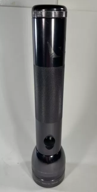 Mag-Lite 3-D Cell Flashlight 12" Maglite Gunmetal Gray Tested Working