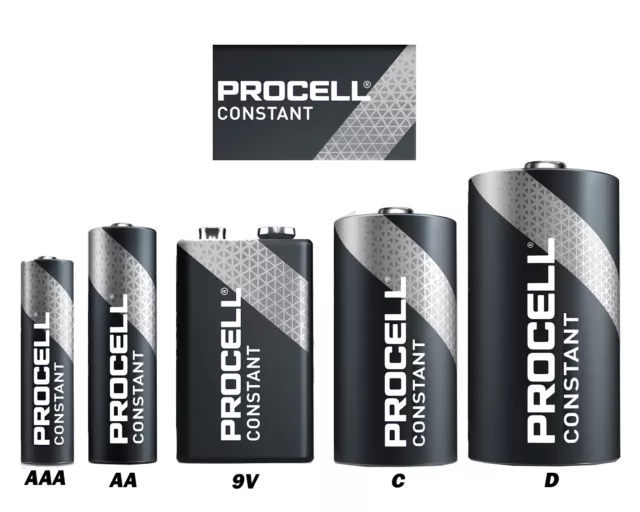 Duracell Batteries Industrial Procell Constant Aa, Aaa, C, D & 9V Battery