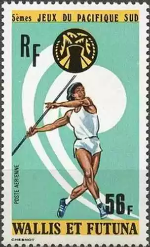 Timbre Sports Athlétisme Javelot Wallis et Futuna PA65 * (34492)