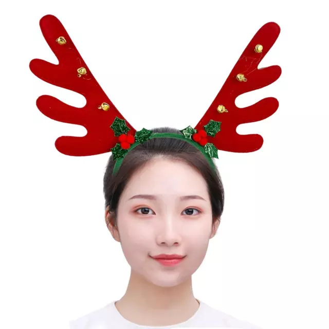 Christmas Deer Antlers Headband Cute for Cosplay Costume Props Themed Party