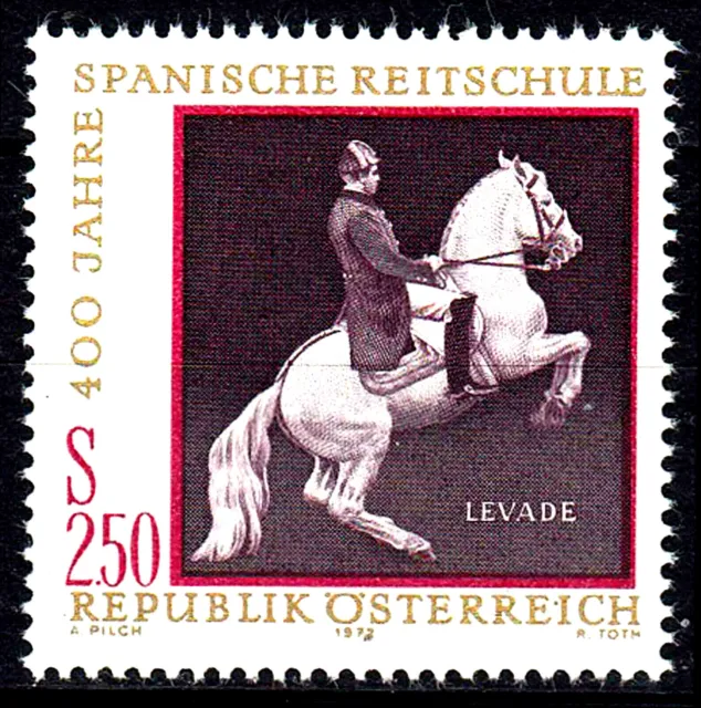 1397 postfrisch Österreich Jahrgang 1972 aus Block 2 Reitschule Spanien Pferd