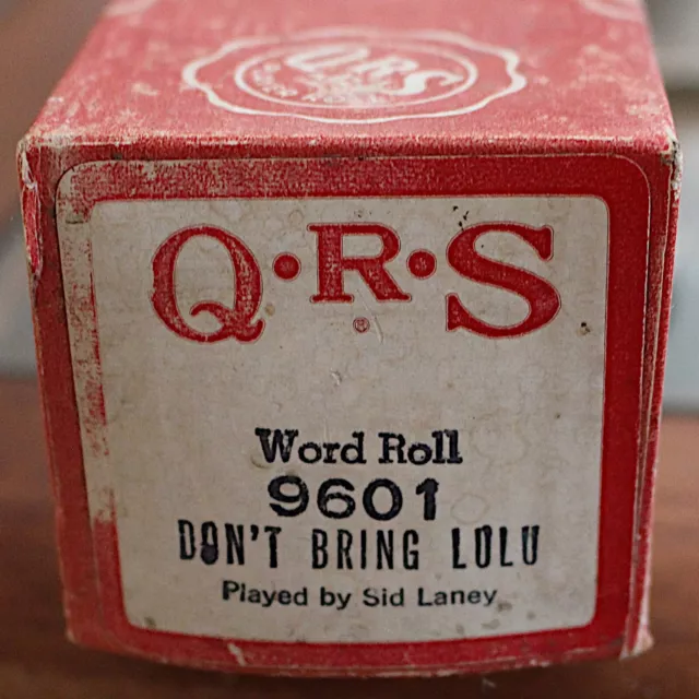 Player Piano Roll. Don't Bring Lulu played by Sid Laney. QRS 88 Note Roll
