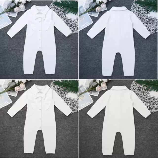 Infant Baby Boys Baptism Outfit Toddler Romper Jumpsuit Christening Suit Clothes