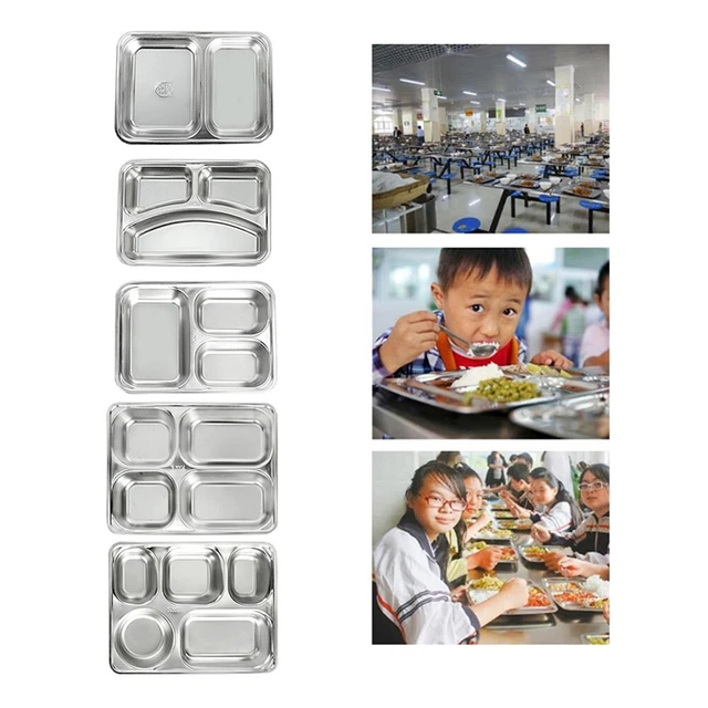 Piastra divisore scatola pranzo scatola specchio scuola facile da lavare acciaio inox