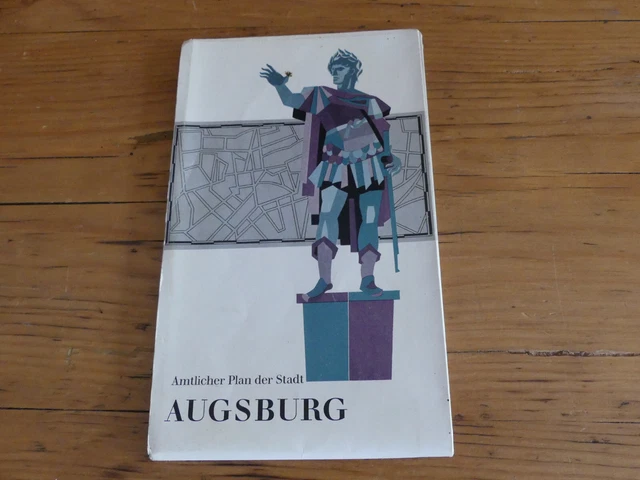 Amtlicher Plan der Stadt Augsburg - alter Stadtplan - Statistisches Amt Augsburg