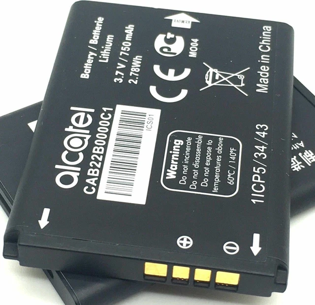 GENUINE ALCATEL CAB22B0000C1 BATTERY for ALCATEL  OT-665 OT-665X OT-356 | 750mAh 2