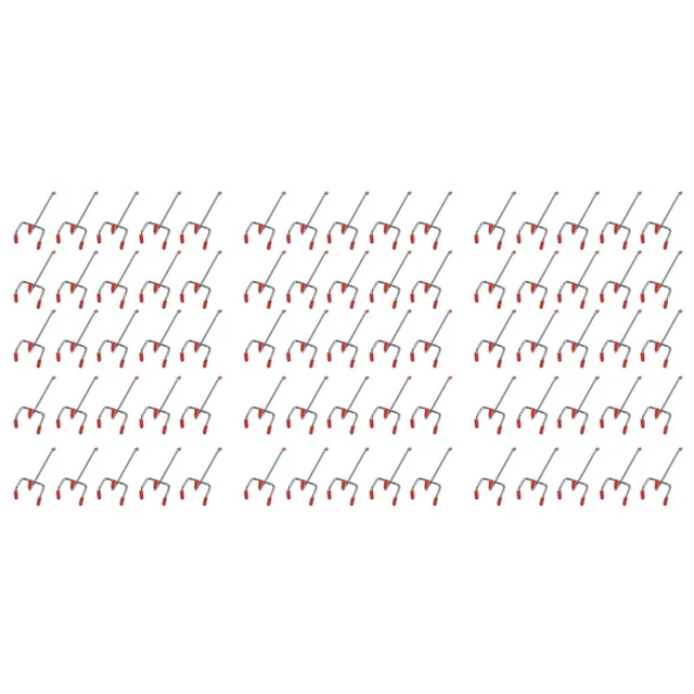 75Pcs 100mm Hooks Slat Wall Retail Display Shop Peg Fits Home HangU5H4