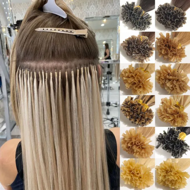 100% Russian Pre Bonded U-Tip Nail Keratin Human Hair Extensions Remy Hair Ombre