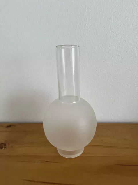 verre Lampe à pétrole globe boule dépolie